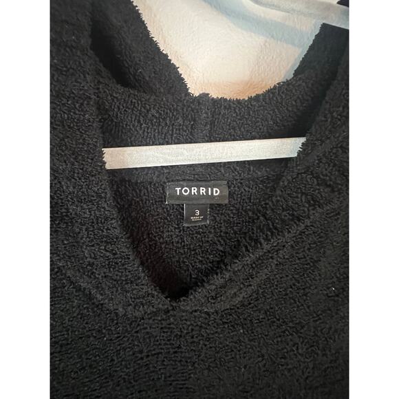 Torrid Black Hooded Pullover Sweater Size 3 - Picture 5 of 5